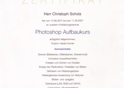 Zertifikat Photoshop