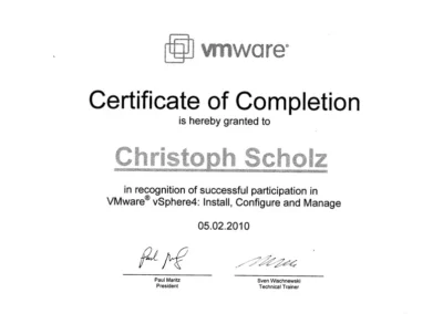 Zertifikat VMware
